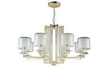 Люстра Crystal Lux NICOLAS SP-PL8 GOLD/WHITE - цена и фото Люстра Crystal Lux NICOLAS SP-PL8 GOLD/WHITE - цена и фото